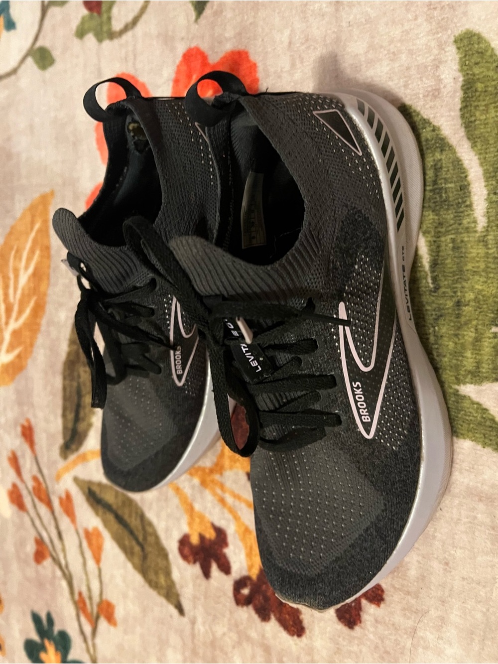 Brooks Black and Gray Knit Running Sneakers - Picture 2 of 6